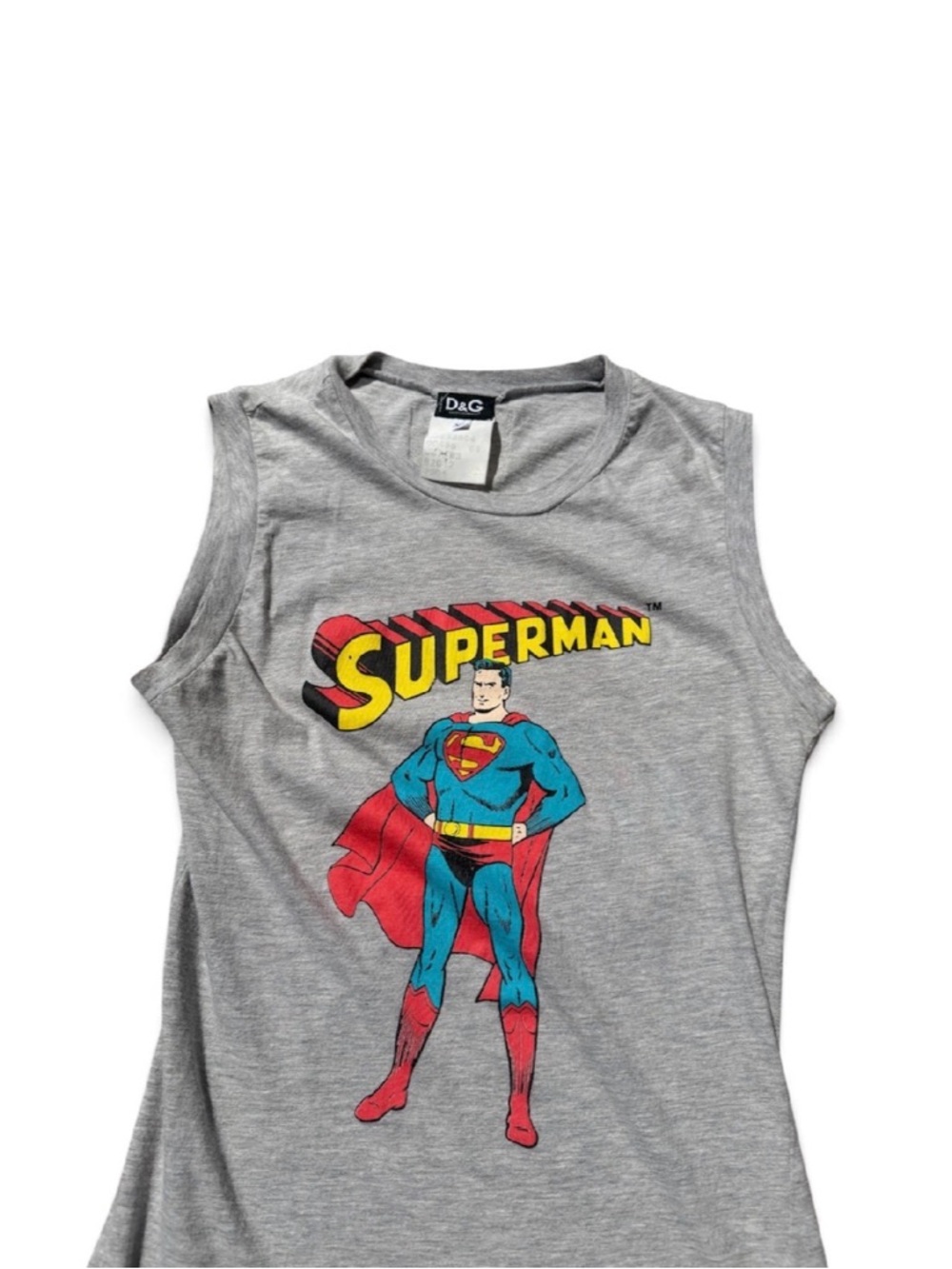 D&G Gray Superman Graphic Tank Top - Picture 3 of 5